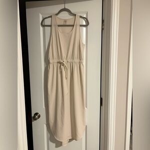 CALIA Women's size small Racerback Drawstring Midi Dress In Birch